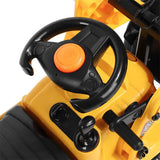 Ride On Cars: Ride-on Children's Digger (Yellow) w/ Interactive Gear Stick & Scoop