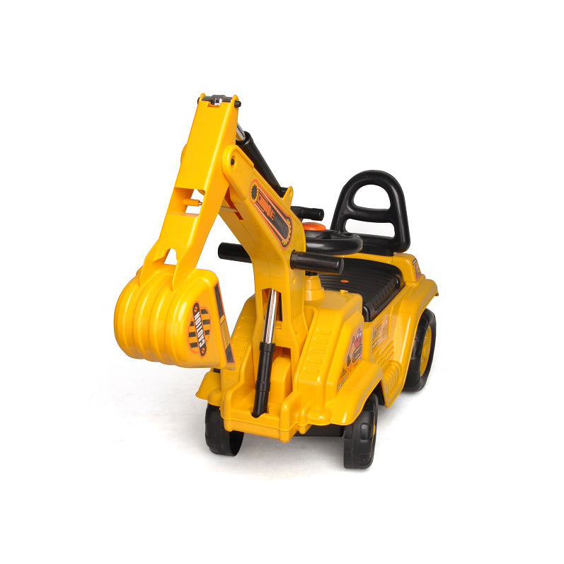 Ride On Cars: Ride-on Children's Excavator (Yellow) w/ Dual Operation Levers to Scoop