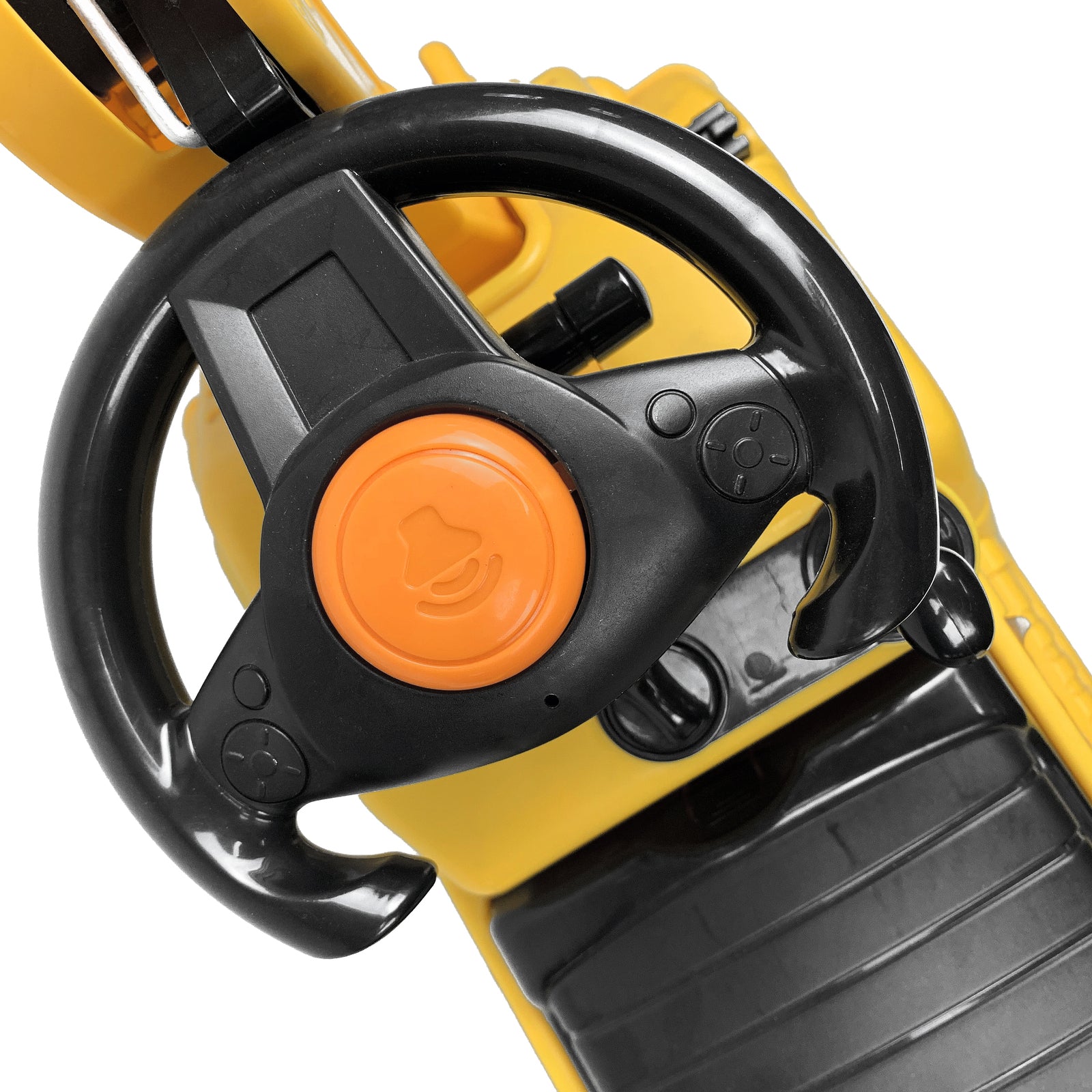 Ride On Cars: Ride-on Children's Excavator (Yellow) w/ Dual Operation Levers to Scoop
