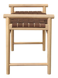 Ottomans & Footstools: Elliot Single Seater Bench with Genuine Leather (Natural)