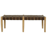 Ottomans & Footstools: Elliot Leather Bench (Natural)