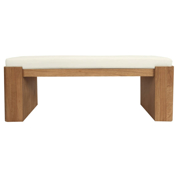 Adelle Solid Mindi Timber Bench - Small (Almond)