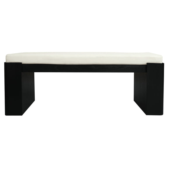 Adelle Solid Mindi Timber Bench - Small (Black)