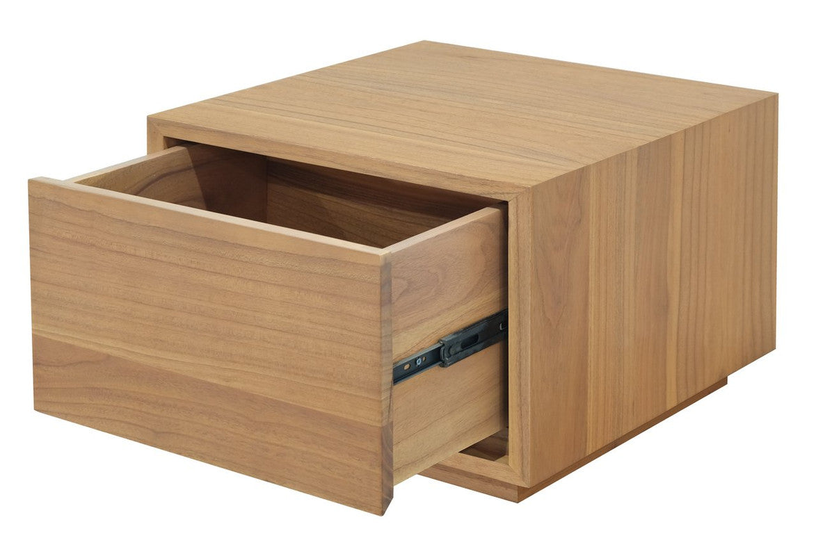 Bedside Tables: Oscar 1 Drawer Low Bedside Table (Natural)