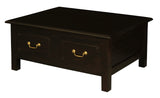 Coffee Tables: Tasmania 4 Drawer Straight Leg Coffee Table (Chocolate)