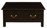 Coffee Tables: Tasmania 4 Drawer Straight Leg Coffee Table (Chocolate)