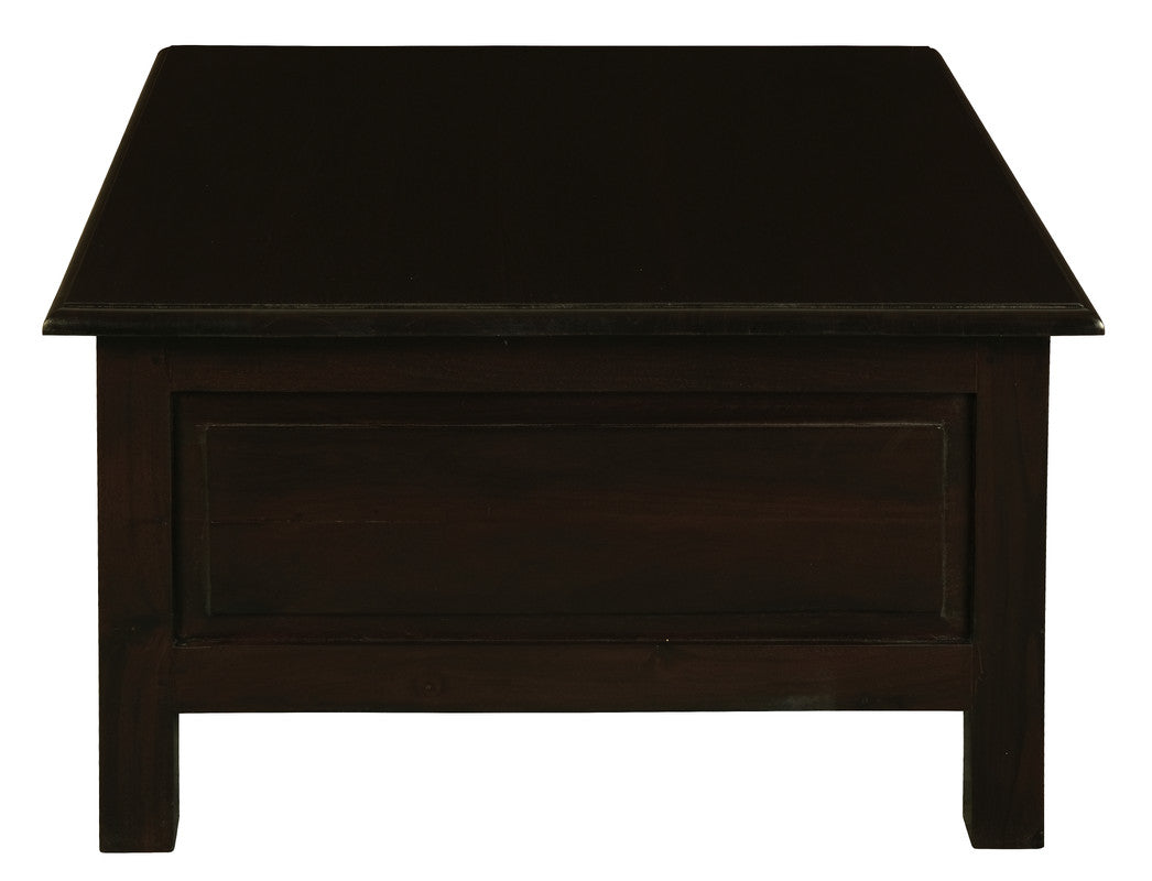 Coffee Tables: Tasmania 4 Drawer Straight Leg Coffee Table (Chocolate)