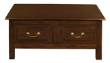 Coffee Tables: Tasmania 4 Drawer Straight Leg Coffee Table (Mahogany)