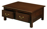 Coffee Tables: Tasmania 4 Drawer Straight Leg Coffee Table (Mahogany)