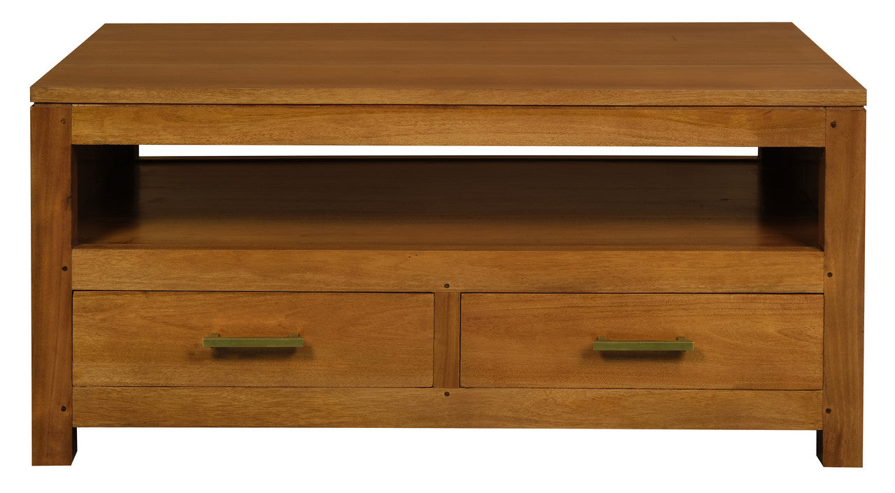 Coffee Tables: Paris 4 Drawer Coffee Table (Light Pecan)