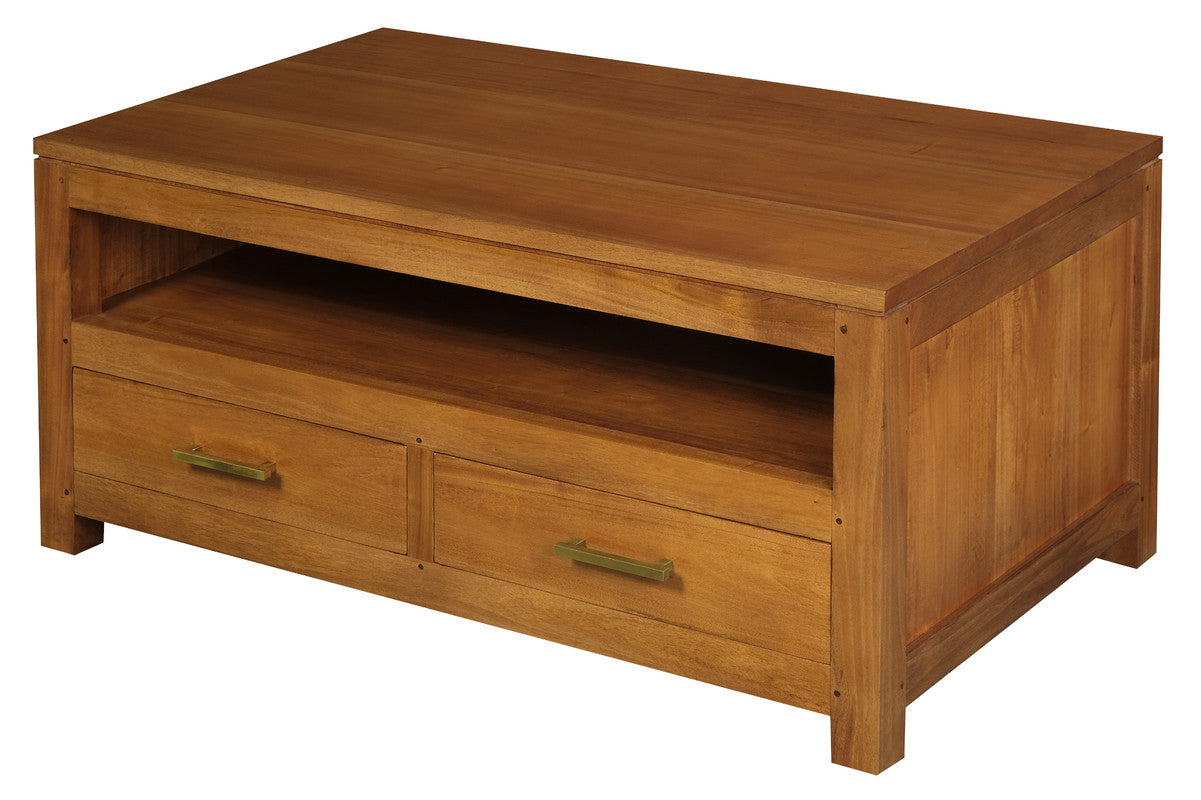 Coffee Tables: Paris 4 Drawer Coffee Table (Light Pecan)