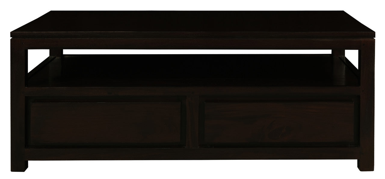 Coffee Tables: Amsterdam 4 Drawer Coffee Table (Chocolate)