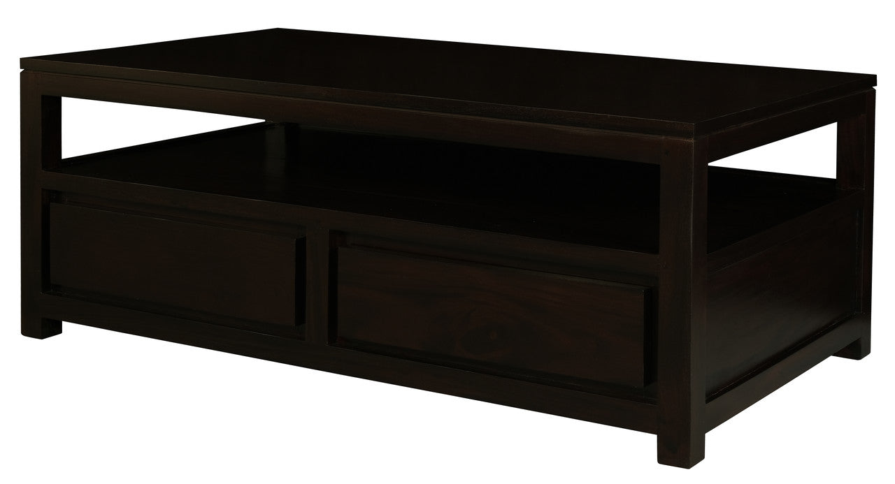 Coffee Tables: Amsterdam 4 Drawer Coffee Table (Chocolate)