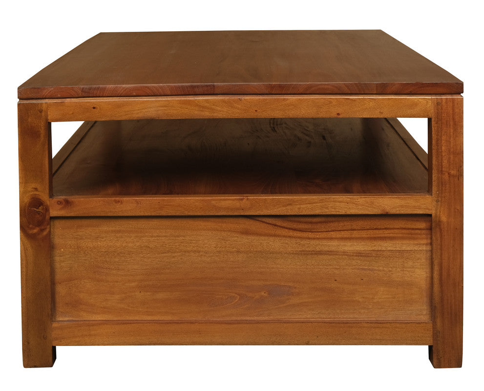 Coffee Tables: Amsterdam 4 Drawer Coffee Table (Light Pecan)