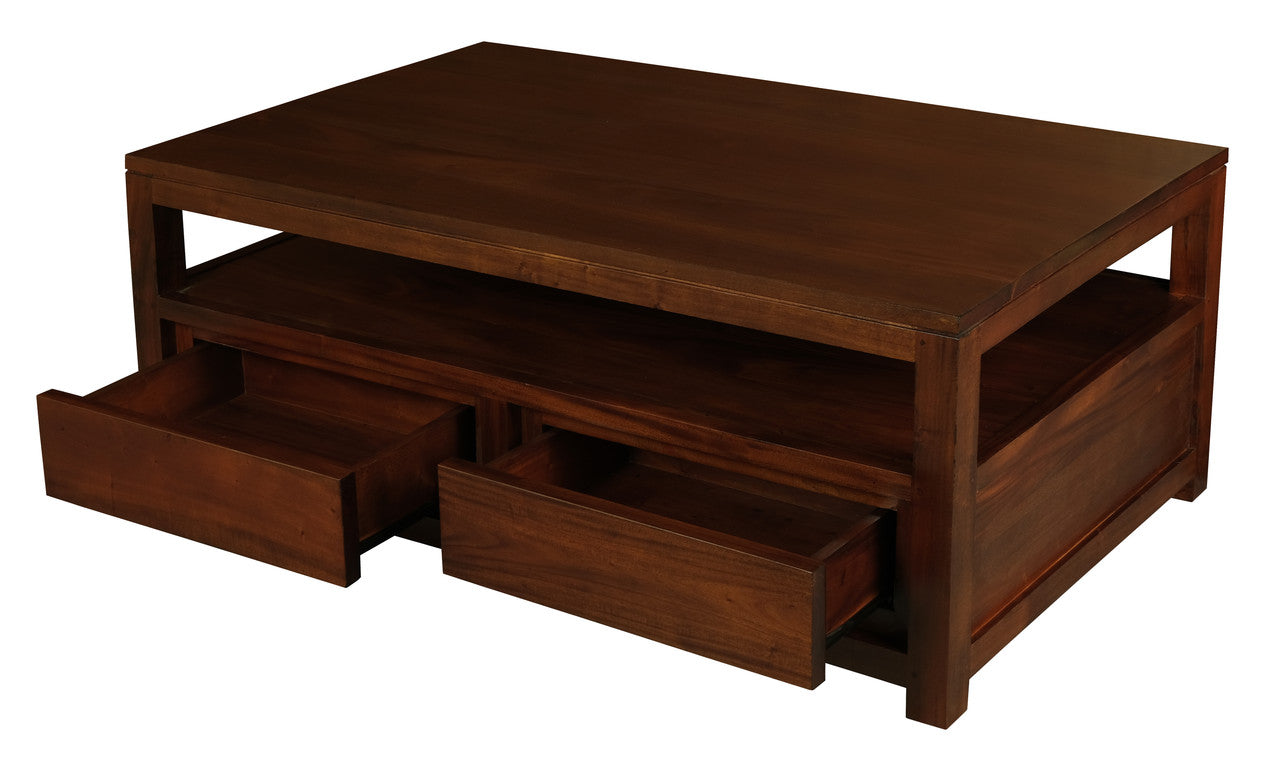 Coffee Tables: Amsterdam 4 Drawer Coffee Table (Mahogany)