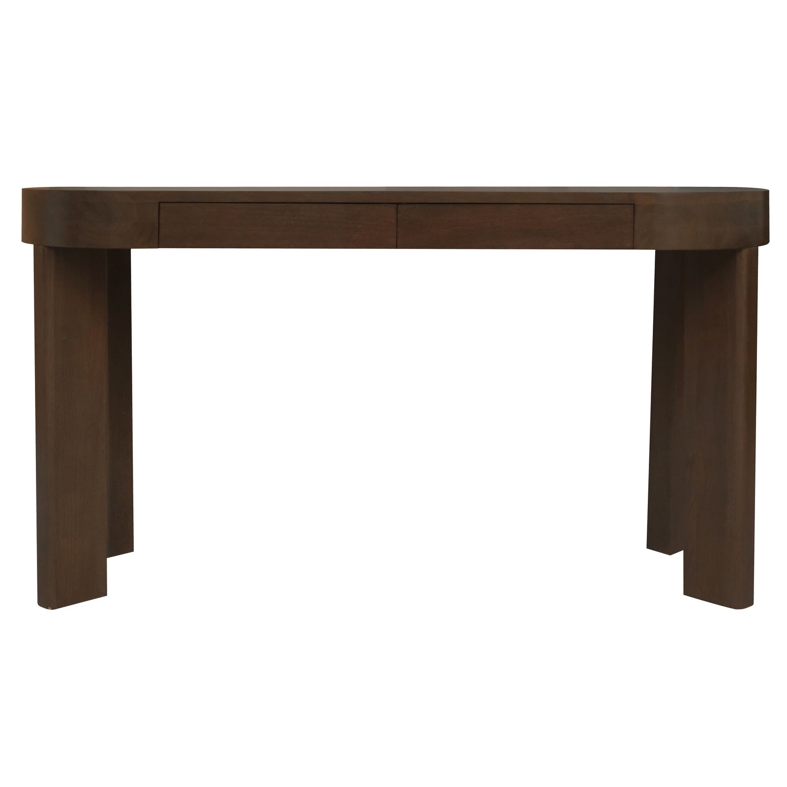 Desks: Brentwood 2 Drawer Oval Desk (Walnut)