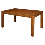 Dining Tables: Amsterdam Solid Mahogany Timber Dining Table 120 x 70 cm (Light Pecan)