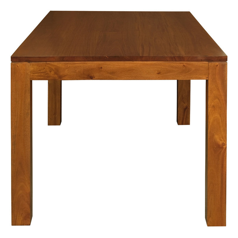Dining Tables: Amsterdam Solid Mahogany Timber Dining Table 120 x 70 cm (Light Pecan)
