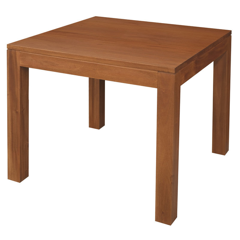 Dining Tables: Amsterdam Solid Mahogany Timber Dining Table 90 x 90 cm (Light Pecan)