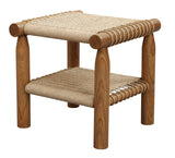 Side Tables: Kelly Handwoven Rattan Lamp Table (Almond)