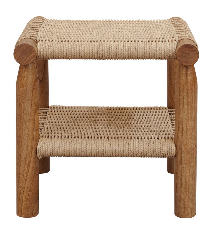 Side Tables: Kelly Handwoven Rattan Lamp Table (Almond)