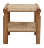Side Tables: Kelly Handwoven Rattan Lamp Table (Almond)