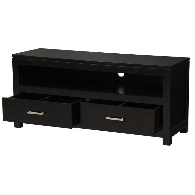 Bedside Tables: Paris 2 Drawer Entertainment Unit (Chocolate)