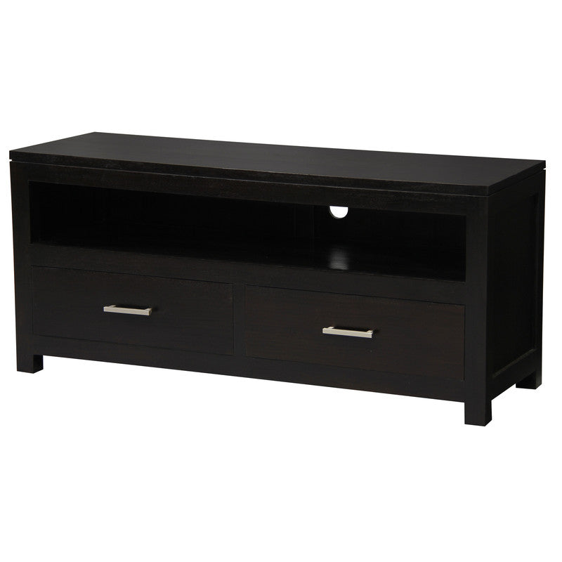 Bedside Tables: Paris 2 Drawer Entertainment Unit (Chocolate)