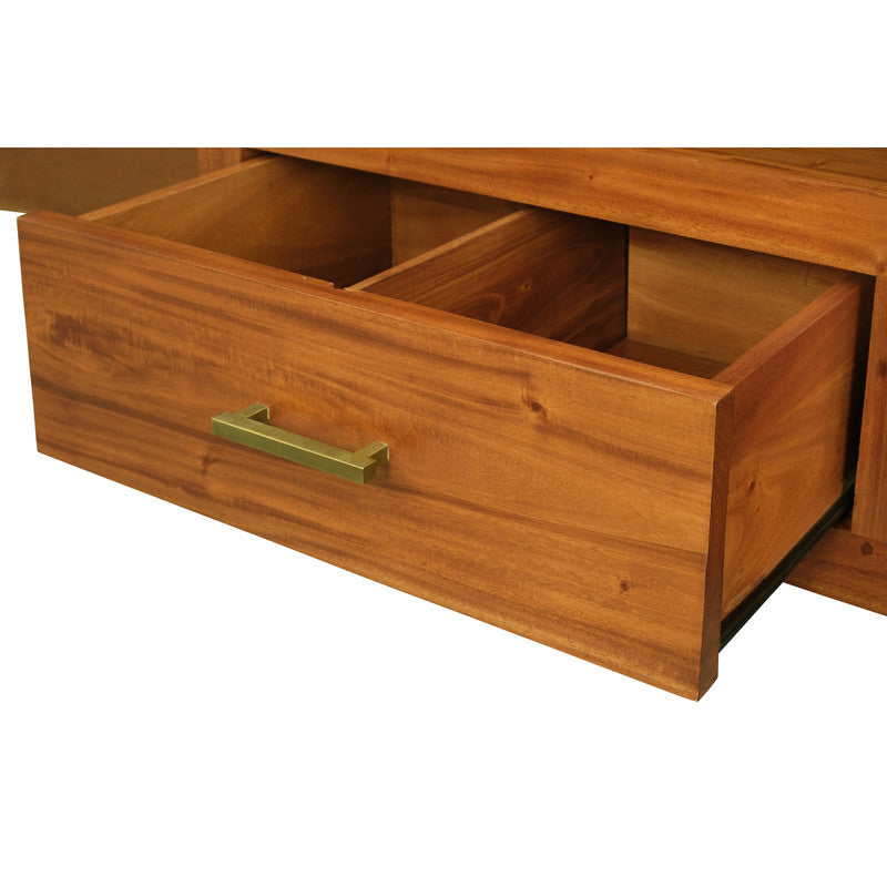 TV Units: Paris 2 Drawer Entertainment Unit (Light Pecan)