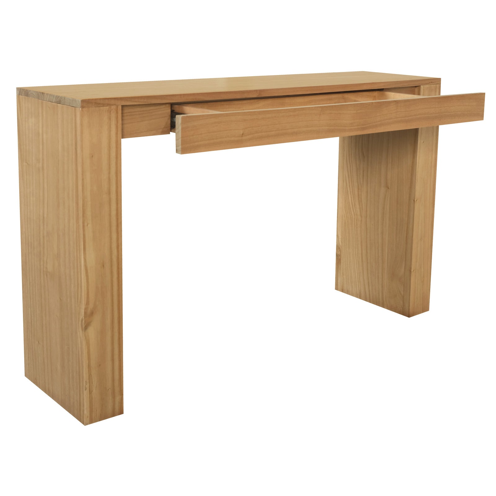 Side Tables: Hudson Solid Mindi Console Table (Natural)