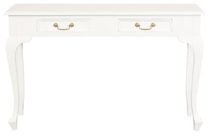 Queen Ann 2 Drawer Sofa Table (White)