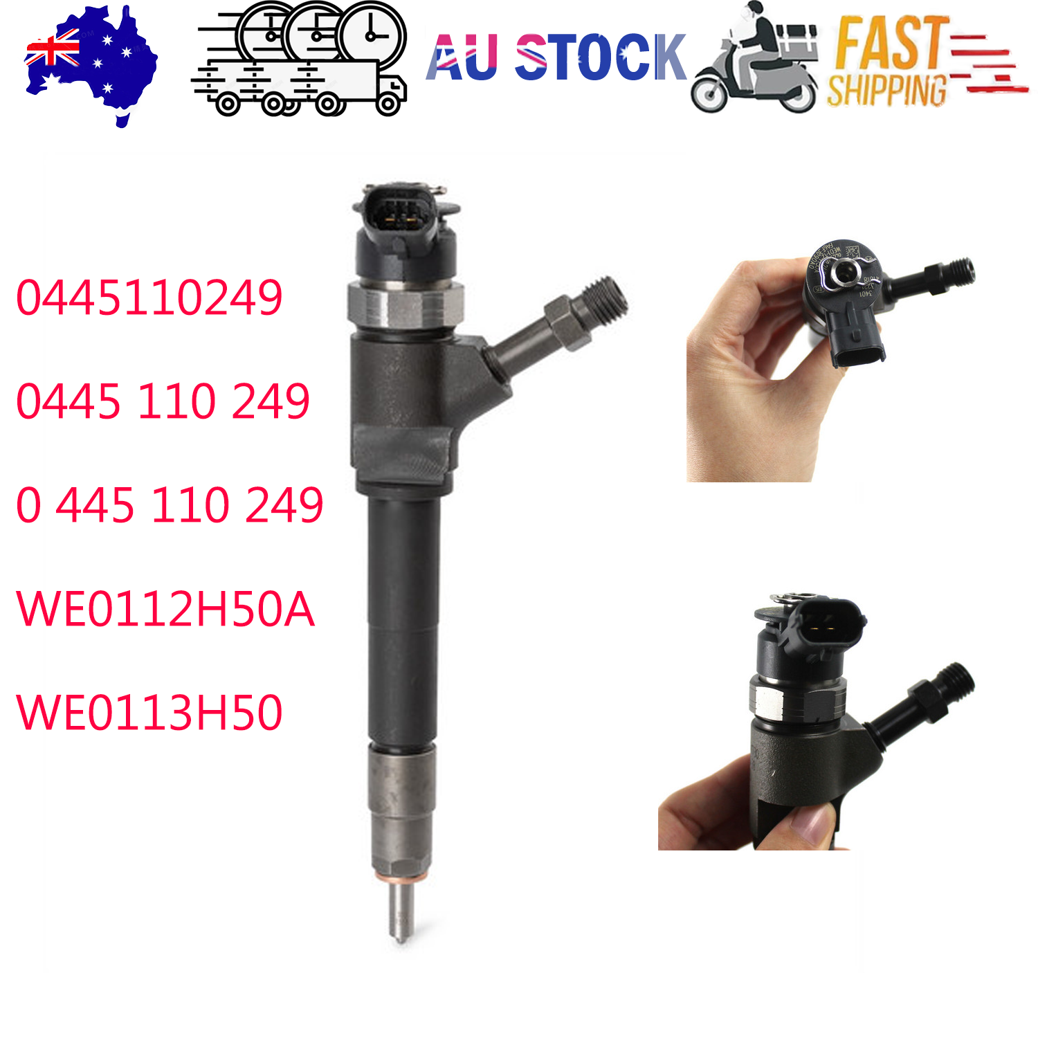 Automotive Parts: Fuel Injector 0445110249 for BOSCH Ford PK Ranger BT50 3.0L C/R WE0113H50 AU