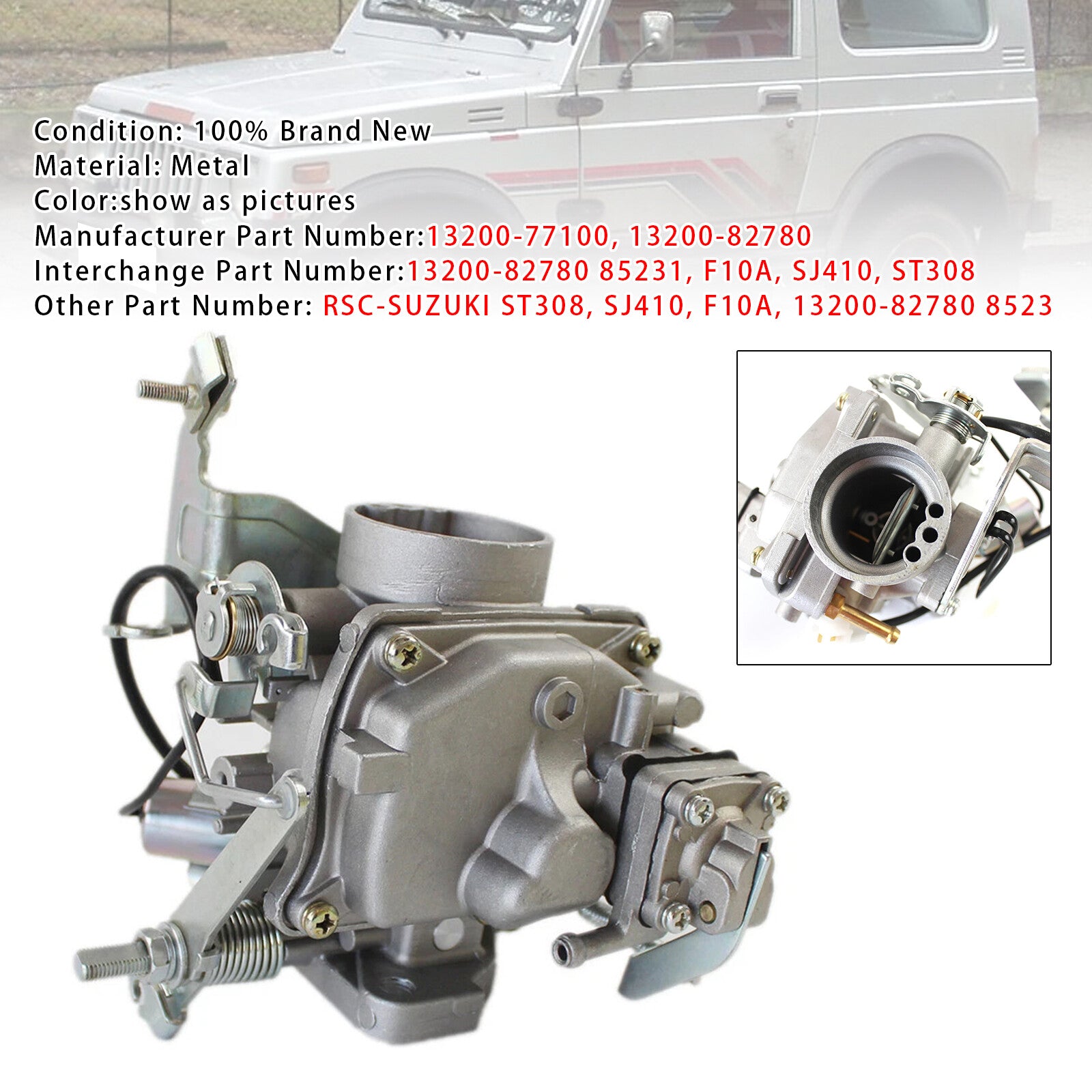 Automotive Parts: Carburetor 13200-77100 For Suzuki SJ410 F10A ST100 LJ81 Samurai Carry ST308