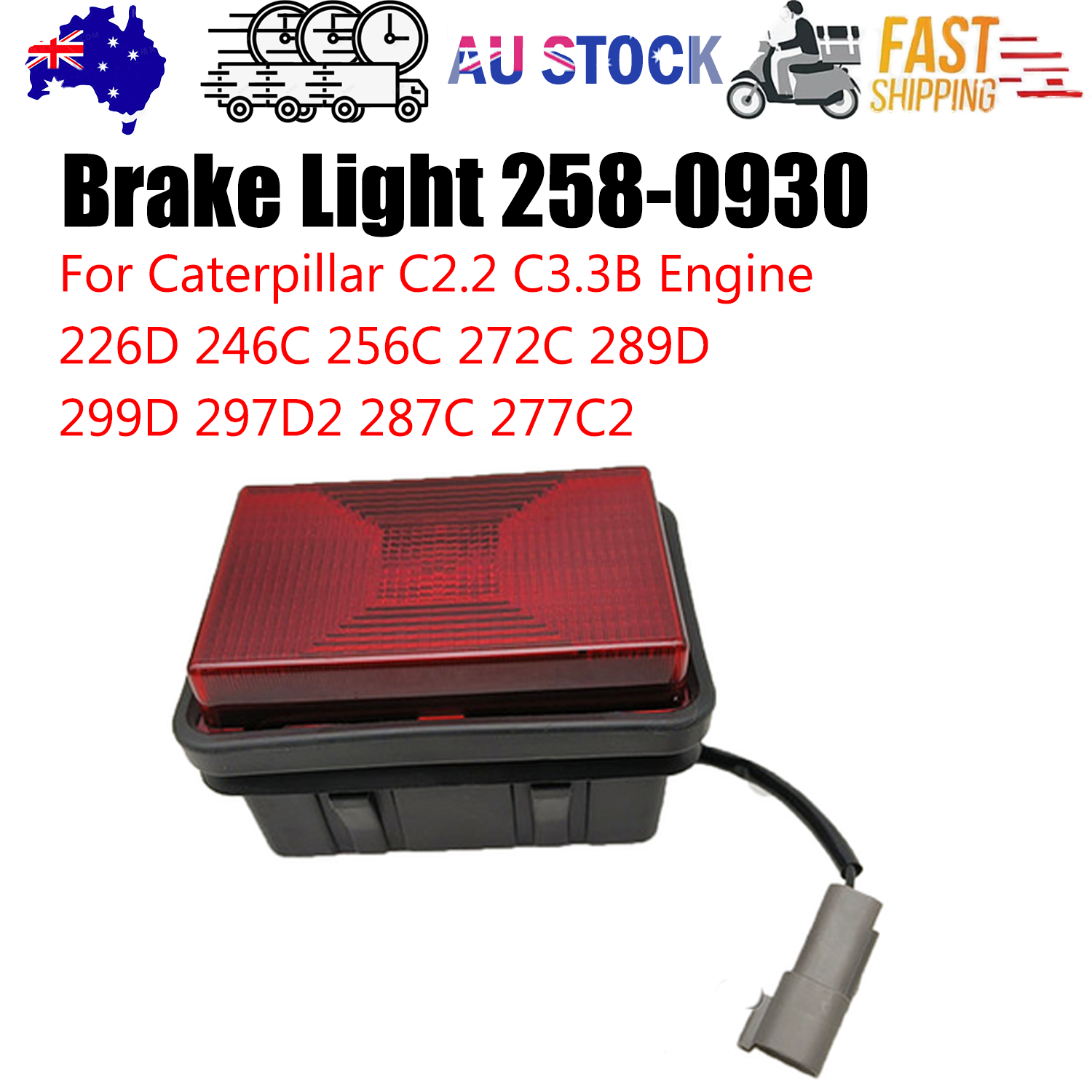 Automotive Parts: Brake Light 258-0930 for Caterpillar 226D 232D 242D 246D 262D 272D 239D 249D AU