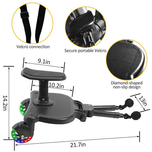 Stroller & Pram Accessories: Baby Jogger Glider Board 2 in 1 Kid Stroller Board with Dismountable Seat AU Luminous wheel