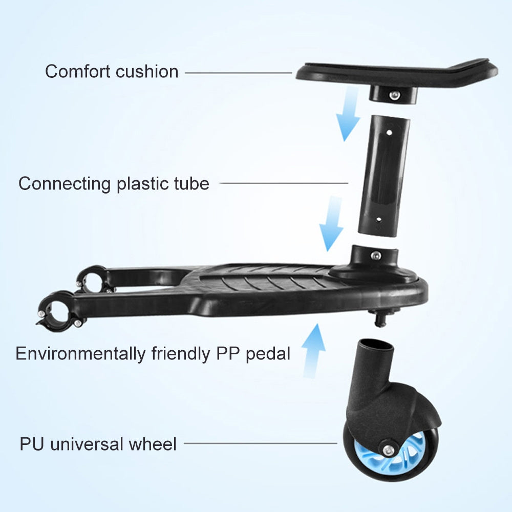 Nailers & Staplers: Stroller Step Board Toddler Buggys Wheel Standing Board Skateboard For Pram Kids Blue