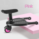 Stroller & Pram Accessories: Stroller Step Board Toddler Buggys Wheel Standing Board Skateboard For Pram Kids Pink
