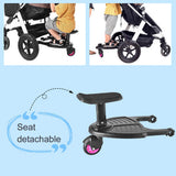 Stroller & Pram Accessories: Stroller Step Board Toddler Buggys Wheel Standing Board Skateboard For Pram Kids Pink