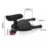Stroller & Pram Accessories: Stroller Step Board Toddler Buggys Wheel Standing Board Skateboard For Pram Kids Pink
