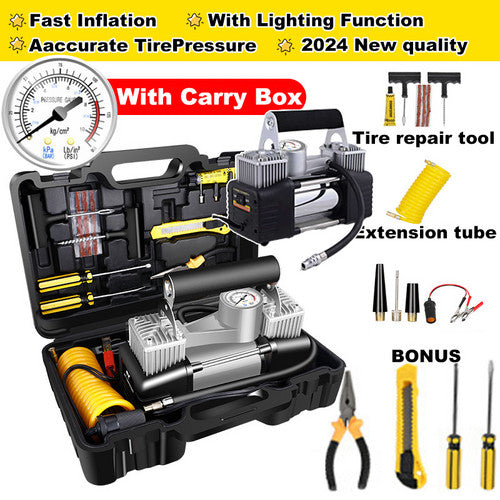 Fuel & Exhaust: 4WD Car Pump Truck 12V 150PSI Car Air Compressor Portable Tyre Deflator Inflator