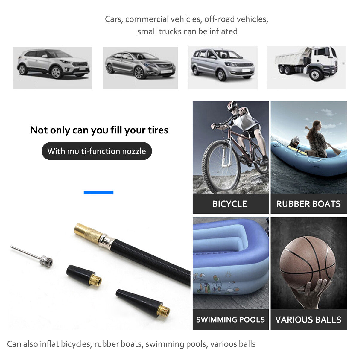 Air Compressors: 150PSI 12V Car Air Compressor Portable Tyre Deflator Inflator Pump 4WD Car Truck RED CASE