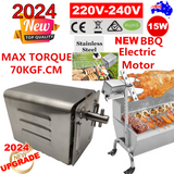 BBQ Tools: Electric BBQ Rotisserie Motor Spit Stainless Steel BBQ Campfire Motor AU Plug