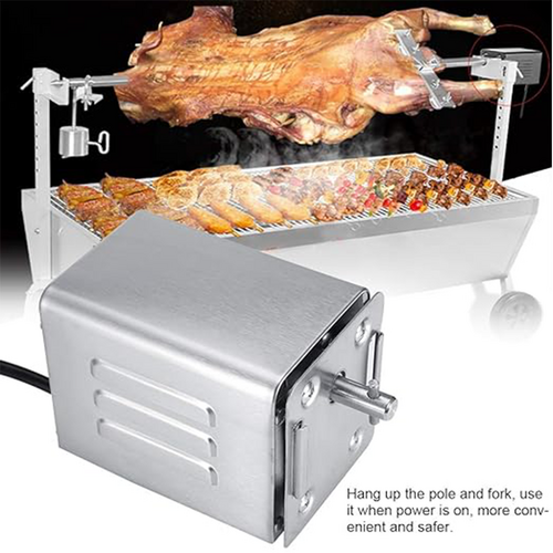 BBQ Tools: Electric BBQ Rotisserie Motor Spit Stainless Steel BBQ Campfire Motor AU Plug