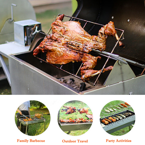 BBQ Tools: Electric BBQ Rotisserie Motor Spit Stainless Steel BBQ Campfire Motor AU Plug