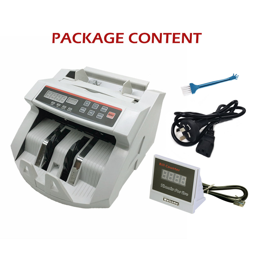 Retail: Australian currency notes Cash counter machine + Quantity digital display