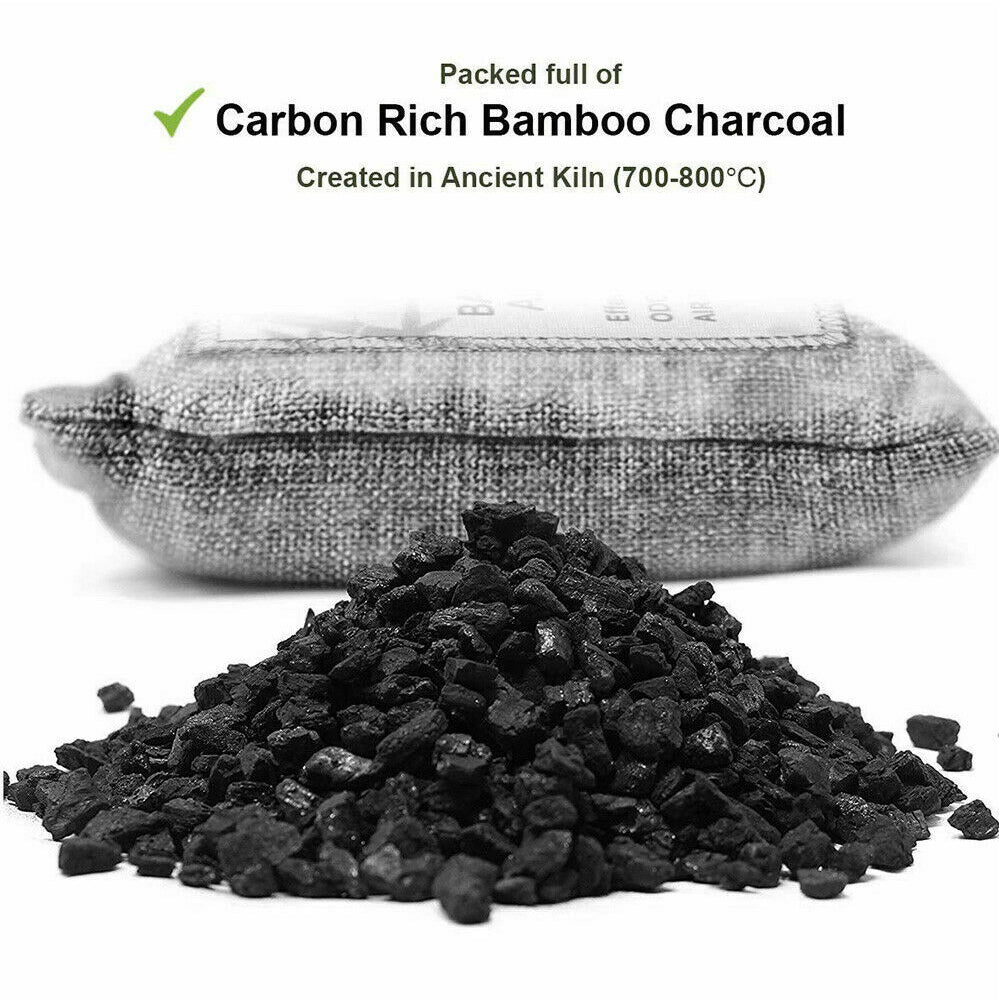 Deodorants & Anti-Perspirants: 5PCS Air Purifying Bags Activated Bamboo Charcoal Freshener for Car Home Shoes 200g