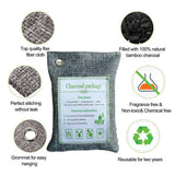 Deodorants & Anti-Perspirants: 5PCS Air Purifying Bags Activated Bamboo Charcoal Freshener for Car Home Shoes 200g