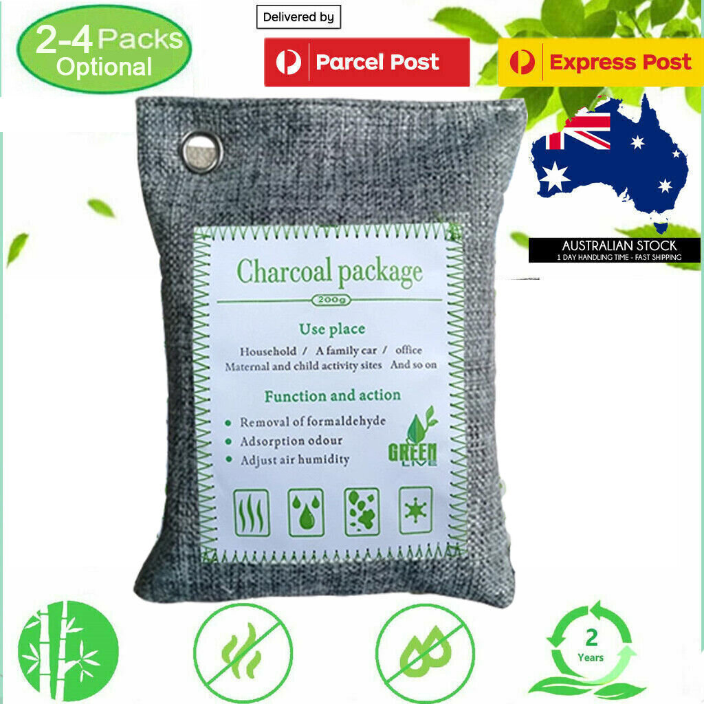 Deodorants & Anti-Perspirants: 20PCS Air Purifying Bags Activated Bamboo Charcoal Freshener for Car Home Shoes 200g