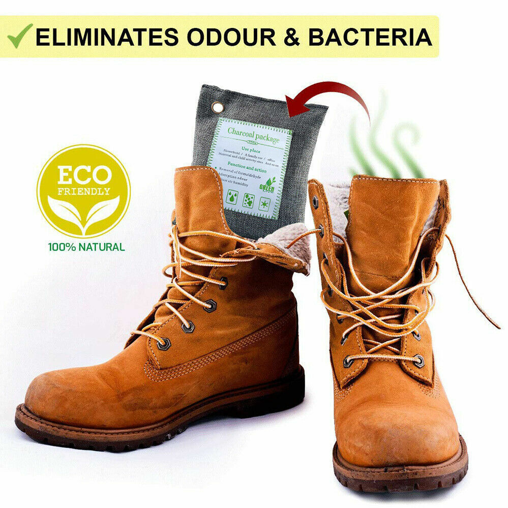 Deodorants & Anti-Perspirants: 20PCS Air Purifying Bags Activated Bamboo Charcoal Freshener for Car Home Shoes 200g