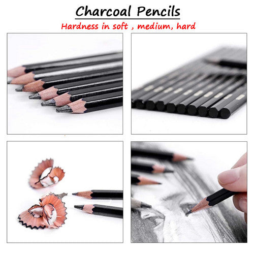Art & Drawing Toys: 72pcs Professional Drawing Artist Kit Set Pencils and Sketch Charcoal Art Tools